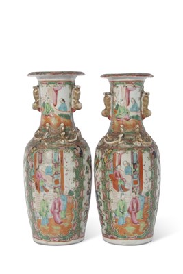 Lot 125 - Pair of 19th century Cantonese vases,...
