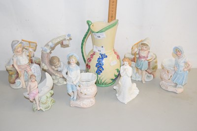 Lot 15 - A range of various bisque porcelain figures,...