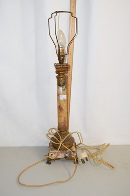 Lot 20 - An ornate 20th Century Roman style pillar lamp...