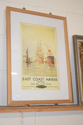 Lot 33 - Framed print of East Coast Haven, Suffolk,...