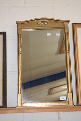 Lot 43 - A gilded small rectangular wall hanging mirror