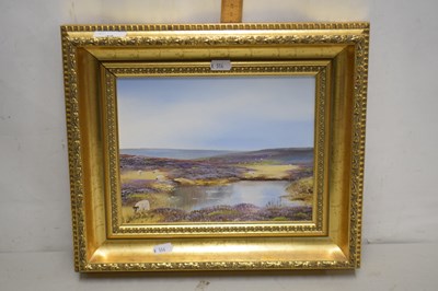 Lot 49 - Oil on canvas of North Yorkshire Moor scene,...