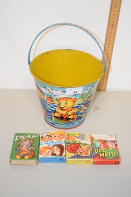 Lot 54 - 20th Century painted child's beach bucket...