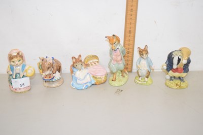 Lot 55 - Quantity of six Beatrix Potter Beswick figures