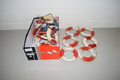 Lot 21 - COLLECTION OF MINIATURE CRUISE LINER LIFE BELTS
