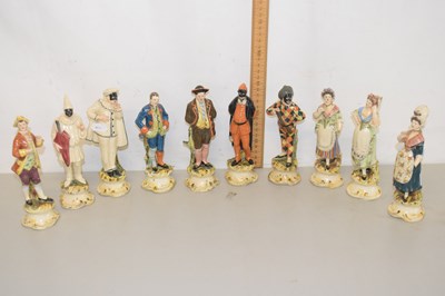 Lot 93 - A group of ten various continental commedia...