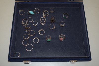 Lot 120 - A box of various costume jewellery rings