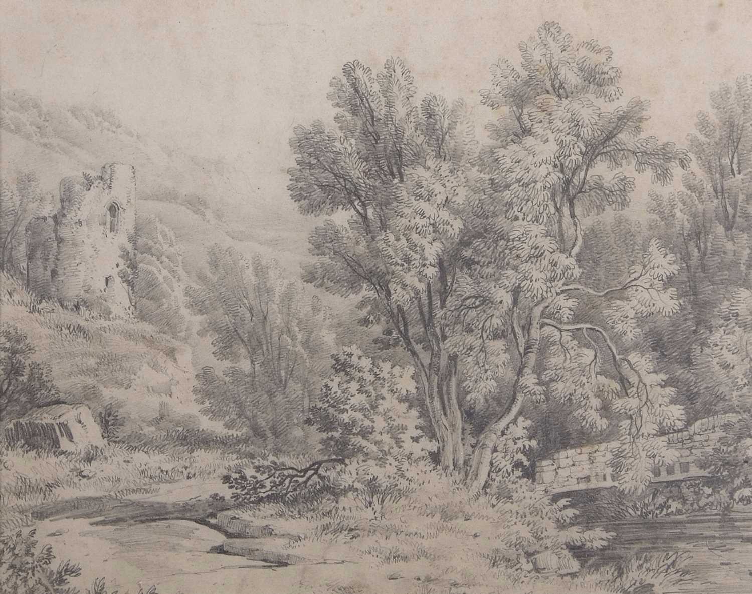 Lot 456 - British School, 19th century, Countryside...