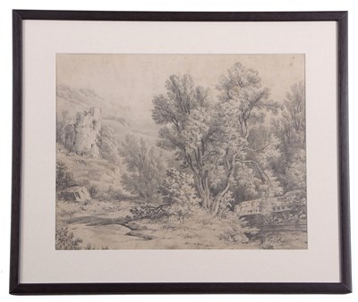 Lot 456 - British School, 19th century, Countryside...