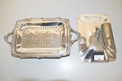 Lot 90 - Silver plated entree dish