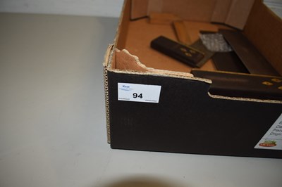 Lot 94 - BOX OF WOODWORKING SET SQUARES