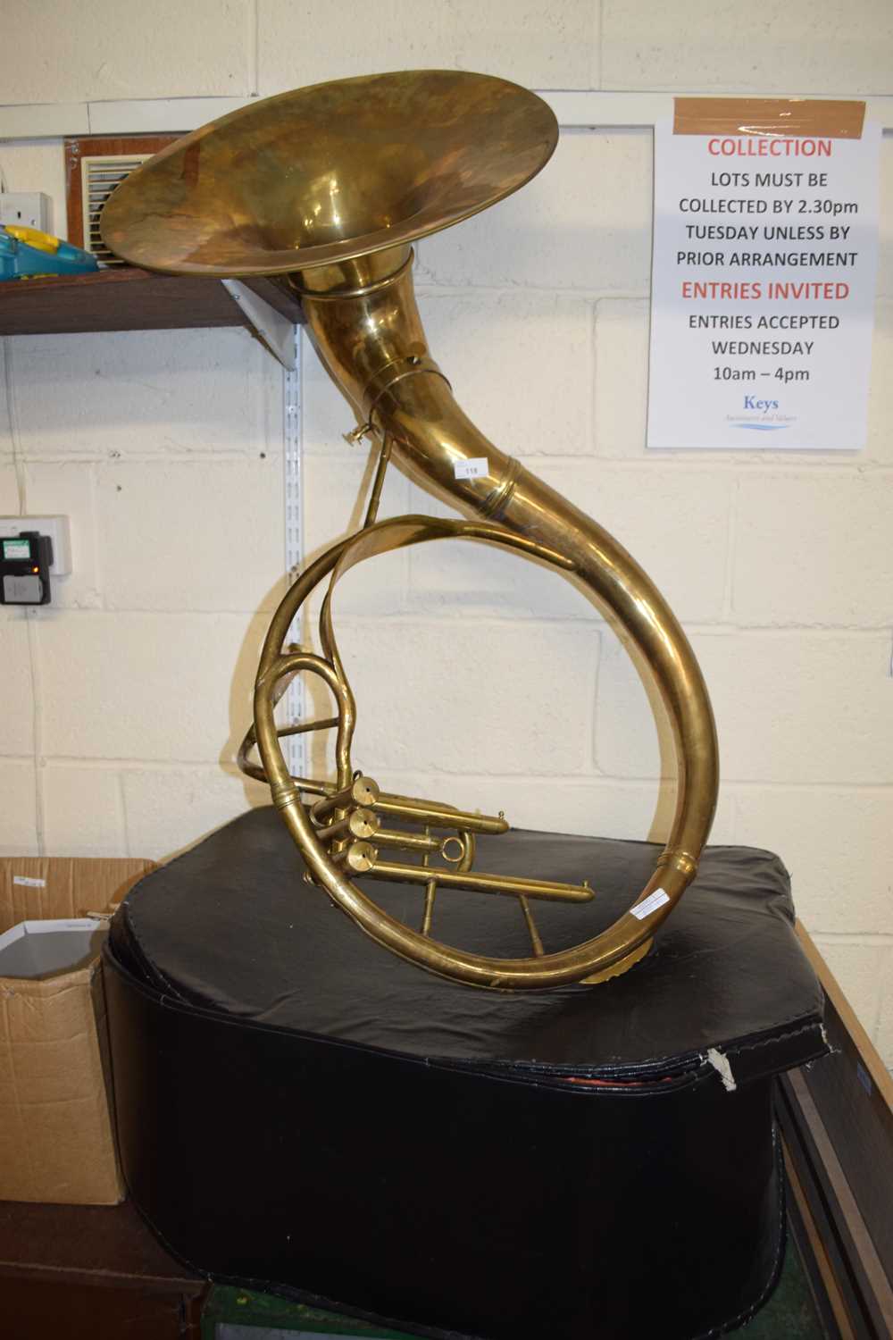 Lot 118 - BRASS SOUSAPHONE with case