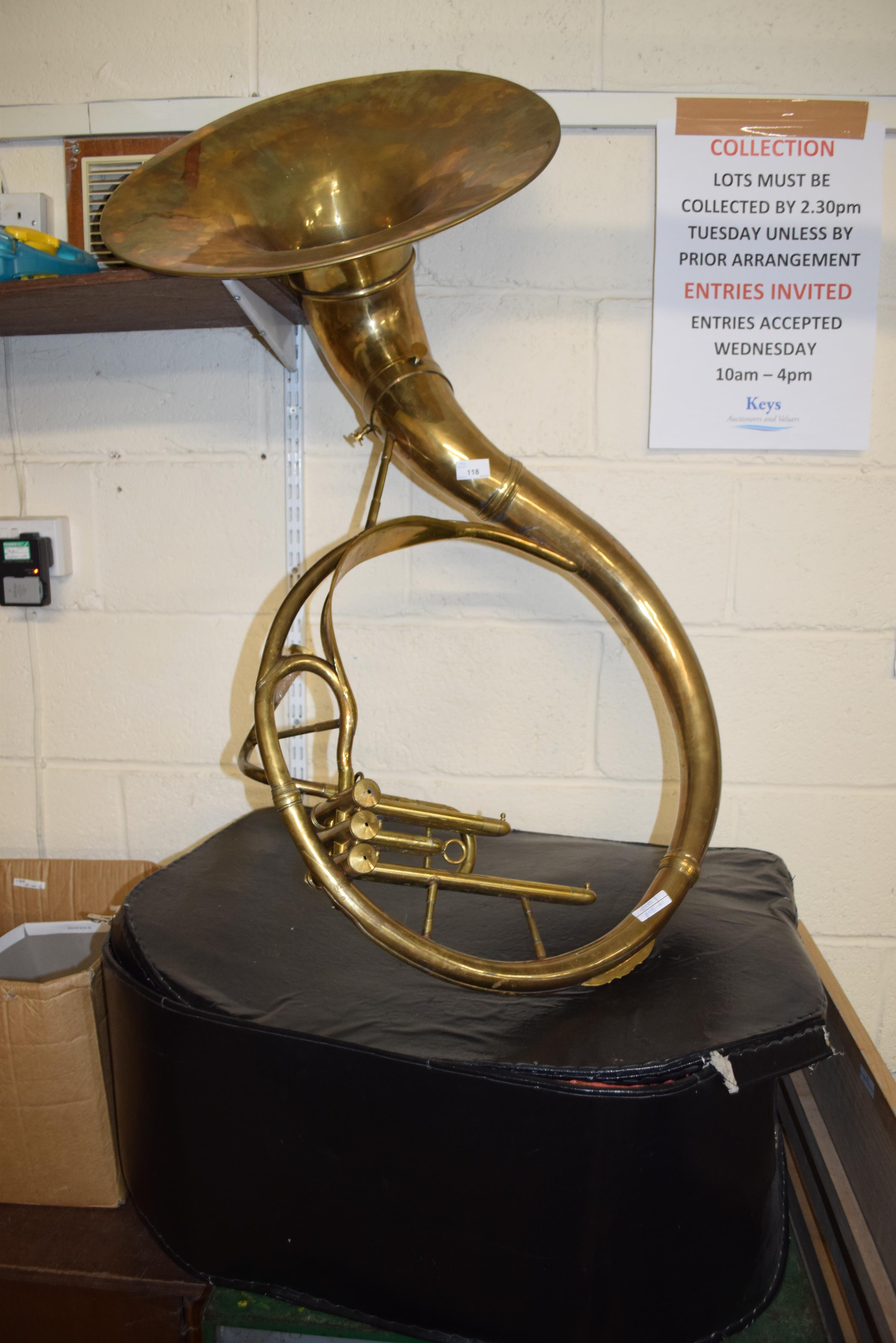 Lot 118 BRASS SOUSAPHONE with case