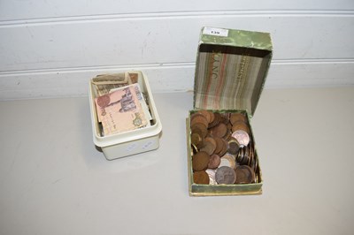 Lot 139 - TWO BOXES VARIOUS WORLD AND BRITISH COINAGE...