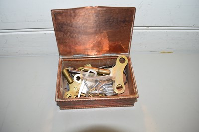 Lot 150A - SMALL BOX CONTAINING VARIOUS CLOCK KEYS AND...