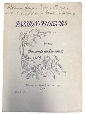 Lot 268 - BARONESS DE BERTOUCH: PASSION-FLOWERS, London,...