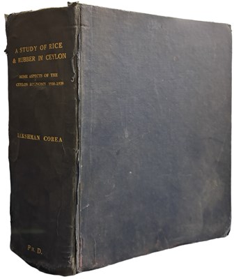 Lot 579 - TYPESCRIPT MANUSCRIPT CEYLON. “A Study of Rice...