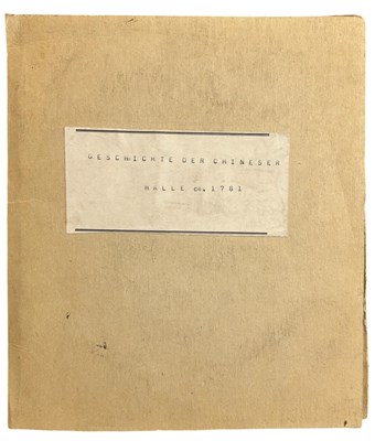 Lot 1120 - CHINA History of the Chinese. C1761. Adrien...