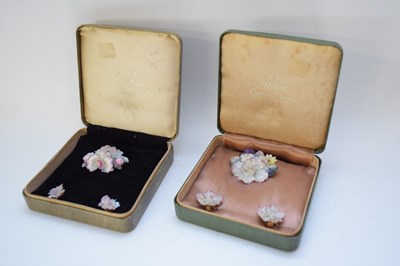 Lot 101 - Two boxed sets of Royal Crown Derby porcelain...