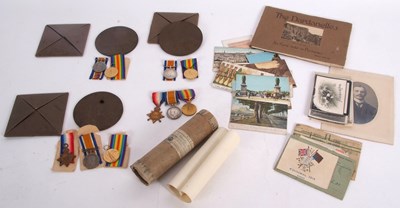 Lot 3 - Three Family First World war casualty medal...
