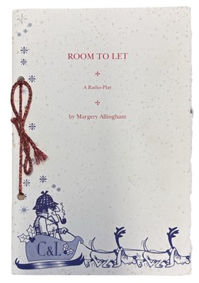 Lot 1293 - MARGERY ALLINGHAM: ROOM TO LET - A RADIO PLAY,...