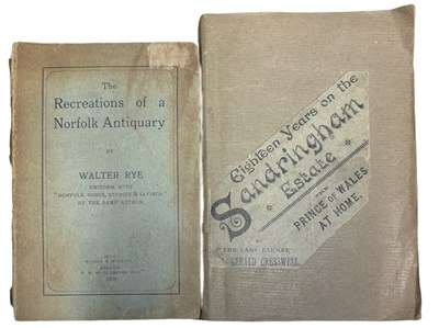 Lot 1168 - NORFOLK INTEREST: 2 Titles: WALTER RYE: THE...