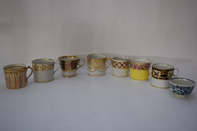 Lot 108 - Group of English porcelain coffee cans,...