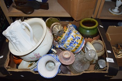 Lot 673 - BOX VARIOUS MIXED CERAMICS