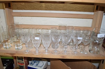 Lot 676 - MIXED LOT DRINKING GLASSES