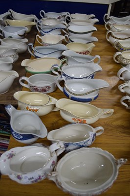 Lot 686 - TWENTY ONE VARIOUS GRAVY BOATS