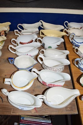 Lot 687 - FOURTEEN VARIOUS GRAVY BOATS TO INCLUDE...