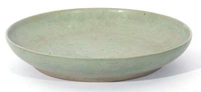 Lot 153 - Asian green glazed pottery dish, indistinctly...