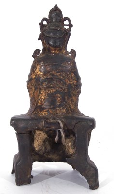Lot 159 - Qing dynasty bronze figure of a seated...