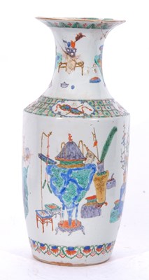 Lot 163 - Late 18th century Chinese porcelain vase,...