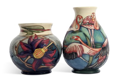 Lot 165 - Modern Moorcroft vase of ovoid shape, tube...