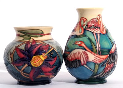 Lot 165 - Modern Moorcroft vase of ovoid shape, tube...