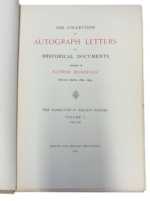 Lot 62 - ALFRED MORRISON: THE COLLECTION OF AUTOGRAPH...