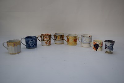 Lot 113 - Group of eight English porcelain coffee cans...