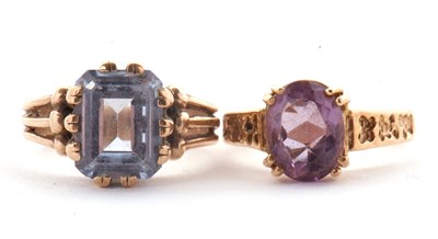 Lot 89 - Two 9ct gemset rings: to include a 9ct...
