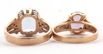Lot 89 - Two 9ct gemset rings: to include a 9ct...
