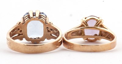Lot 89 - Two 9ct gemset rings: to include a 9ct...