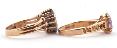 Lot 89 - Two 9ct gemset rings: to include a 9ct...