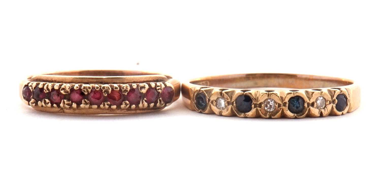 Lot 78 - Two gemset rings: to include a 9ct sapphire...