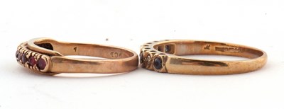 Lot 78 - Two gemset rings: to include a 9ct sapphire...