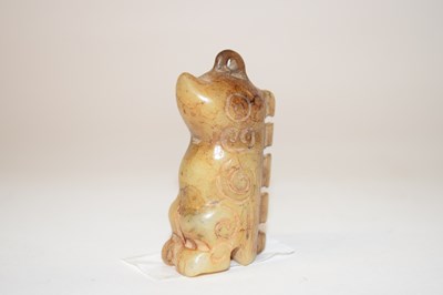 Lot 311 - A small soapstone carved model of a dragon