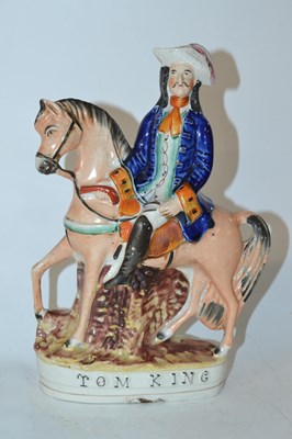 Lot 279 - A Staffordshire model of Tom King together...