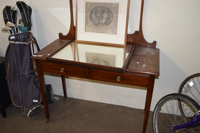 Lot 745 - EDWARDIAN MAHOGANY TWO-DRAWER DRESSING TABLE