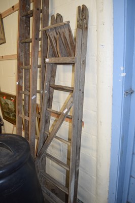 Lot 760 - WOODEN STEP LADDER