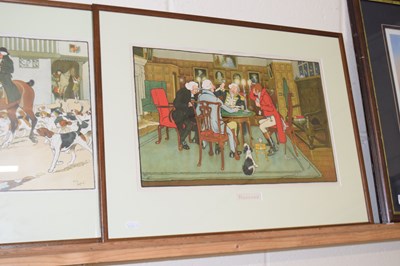 Lot 36 - Cecil Aldin, two coloured print A Hunt Morning...