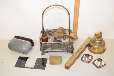 Lot 52 - Box of mixed items to include cruet stand etc